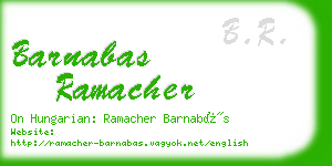 barnabas ramacher business card